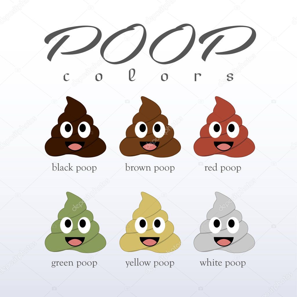 Poop colors- types of different types of faecal matter