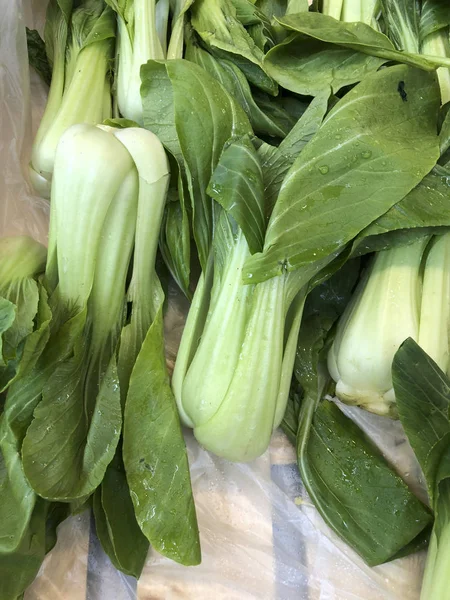 Frischer Bok Choy Auf Bauernmarkt — Stockfoto