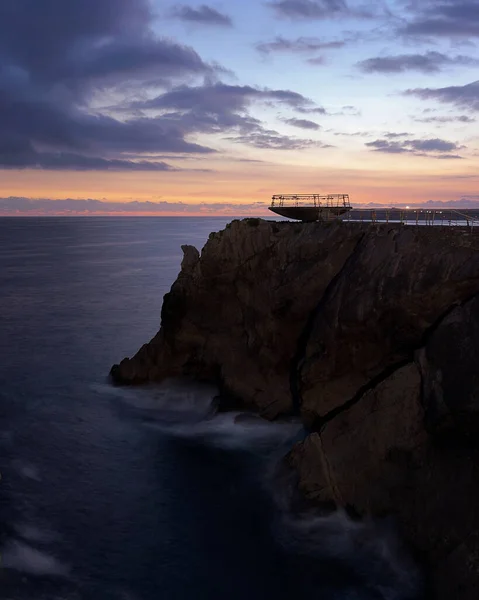 Sunrise Salinas Anchors Museum Asturias — Stock Photo, Image