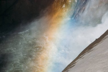 Gökkuşağı şelale güzel manzara