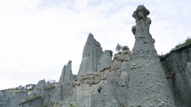 Muhteşem Putangirua Pinnacles yakın Palliser bay, North Island, Yeni Zelanda