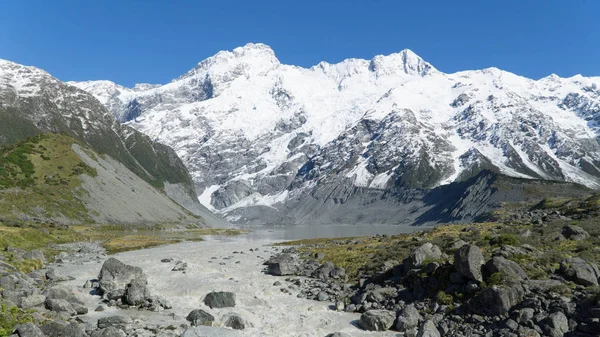 Hermosa Naturaleza Hooker Valley Track Mount Cook Nueva Zelanda — Foto de Stock