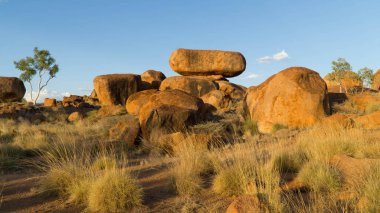 Devils Marbles - öğleden sonra, Avustralya sırasında Red Center büyülü kırmızı kayalar