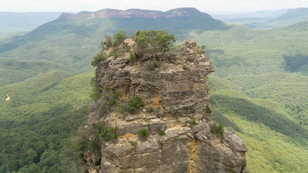 Uma Das Famosas Três Irmãs Formação Rochosa Blue Mountains Austrália — Fotografia de Stock