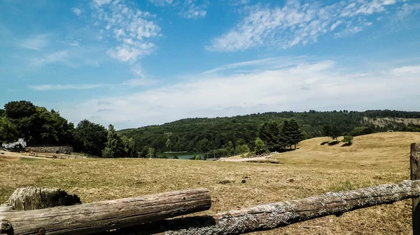 Tájkép Farm Wiezyca Régióban Kashubia Lengyelország Mezőgazdaság Utazási Koncepció — Stock Fotó