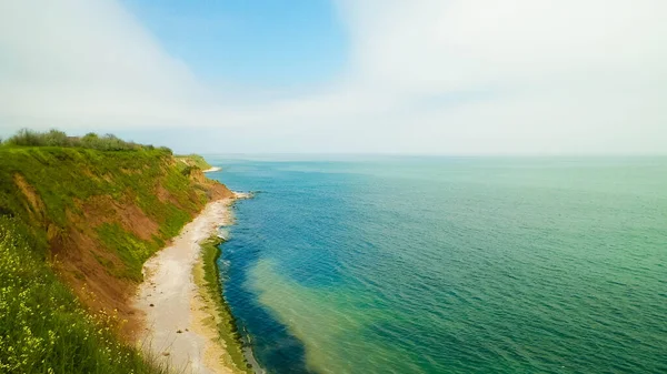 Scogliere Sul Mar Nero Coas Paesaggio Scogliere Spiaggia Vama Veche — Foto Stock