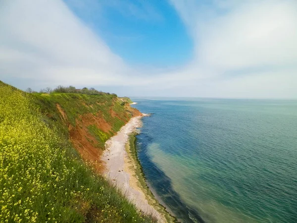 Скалы Черном Море Пейзаж Скал Пляжа Вама Вече Румыния Природа — стоковое фото