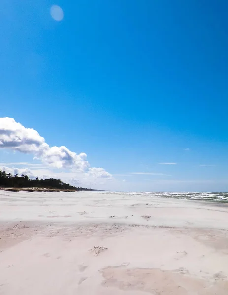 Playa Arena Stilo Polonia Costa Del Mar Báltico Copiar Espacio —  Fotos de Stock