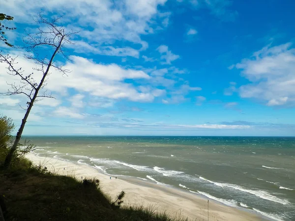 Hermosa Costa Del Mar Báltico Jastrzebia Gora Polonia Concepto Viaje —  Fotos de Stock