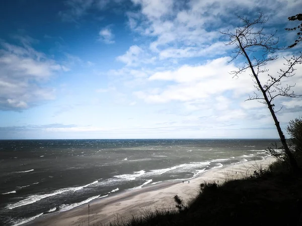 Polonya Nın Jastrzebia Gora Kentindeki Güzel Baltık Denizi Kıyıları Seyahat — Stok fotoğraf