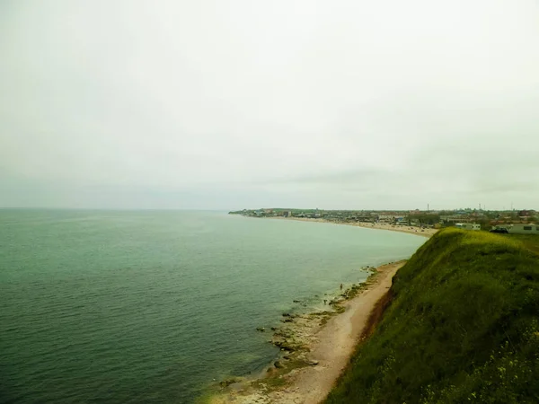 Скалы Черном Море Пейзаж Скал Пляжа Вама Вече Румыния Природа — стоковое фото