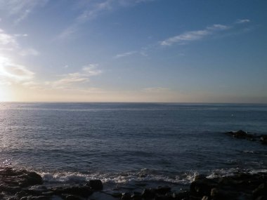 Atlantic Ocean coast view from Lanzarote island. Playa Blanca.