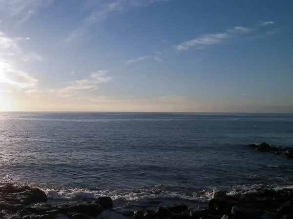 Atlantic Ocean coast view from Lanzarote island. Playa Blanca.