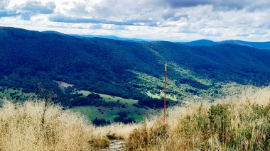 Polonya Bieszczady Dağları 'nın güzel manzarası. Karpatların güzelliğini keşfetmek.