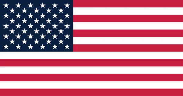 Imagen Vectorial Bandera Estados Unidos Basada Las Dimensiones Reales Exactas — Vector de stock