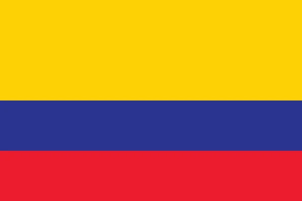 Immagine Vettoriale Della Bandiera Della Colombia Sulla Base Delle Dimensioni — Vettoriale Stock