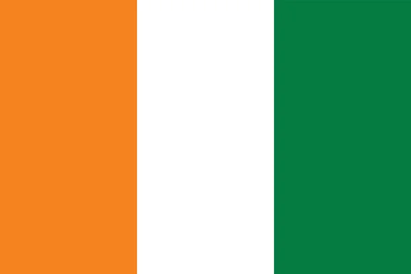 Vector Afbeelding Voor Cote Ivoire Vlag Gebaseerd Officiële Exacte Cote — Stockvector