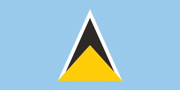 Vector Afbeelding Voor Vlag Van Saint Lucia Gebaseerd Officiële Exacte — Stockvector