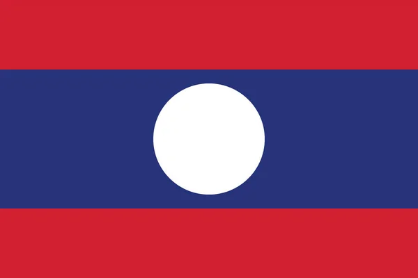 Laos bayrağı için vektör görüntü. Resmi ve kesin dayalı Laos boyutları (3:2) ve renkler (186 c, refleks mavi C ve beyaz bayrak)