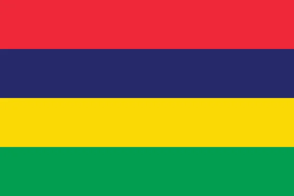Vektorový Obrázek Pro Vlajka Mauritia Základě Oficiálních Přesné Rozměry Vlajka — Stockový vektor