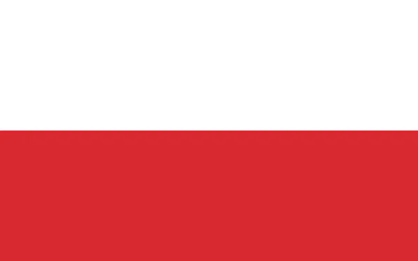 Vektorový Obrázek Pro Polsku Flag Základě Oficiálních Přesná Polsko Vlajky — Stockový vektor