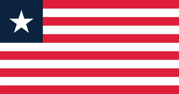 Векторное Изображение Флага Либерии Based Official Exact Liberia Flag Dimensions — стоковый вектор