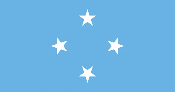 Imagen Vectorial Para Bandera Micronesia Basado Las Dimensiones Oficiales Exactas — Vector de stock