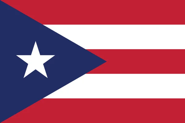 Imagem Vetorial Para Bandeira Porto Rico Com Base Nas Dimensões — Vetor de Stock