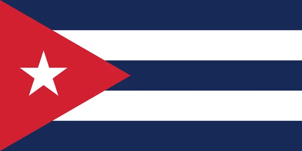 Image Vectorielle Drapeau Cuba Basé Sur Les Dimensions Officielles Exactes — Image vectorielle