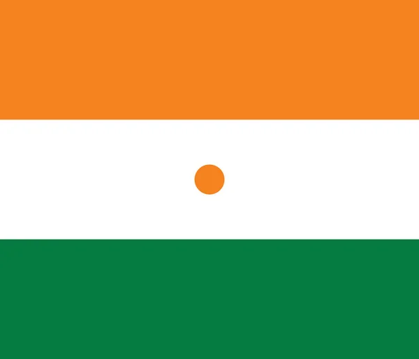 Vector Afbeelding Van Niger Vlag Gebaseerd Officiële Exacte Niger Vlag — Stockvector