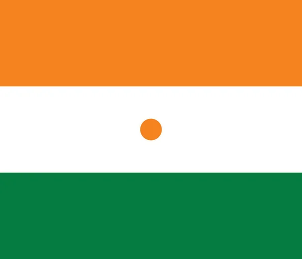 Image Vectorielle Drapeau Niger Basé Sur Les Dimensions Officielles Exactes — Image vectorielle