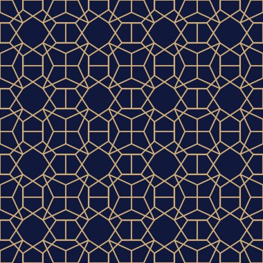 Kesintisiz geometrik desen lacivert ve bej vektör çizim, Soyut doku grafik tasarım arka plan
