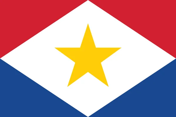 Vektorbild Der Saba Flagge Basierend Auf Den Offiziellen Und Exakten — Stockvektor