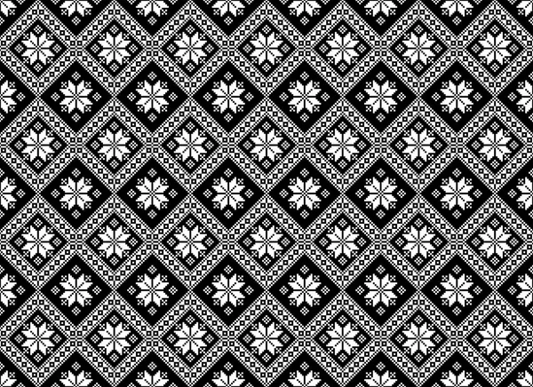 Мозаика Этнический Орнамент Мотив Вышивки Абстрактный Ковер Бесшовный Текстурный Рисунок — стоковый вектор