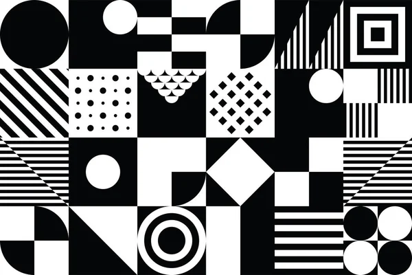 Bauhaus soyut geometrik basit Minimal şekil desen arka plan, için Poster ve afiş tasarımı, vektör çizim.