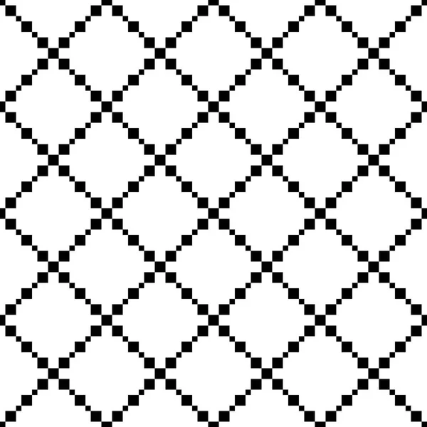 Sorunsuz siyah ve beyaz piksel mozaik deseni, soyut geometrik doku grafik tasarım arka plan.