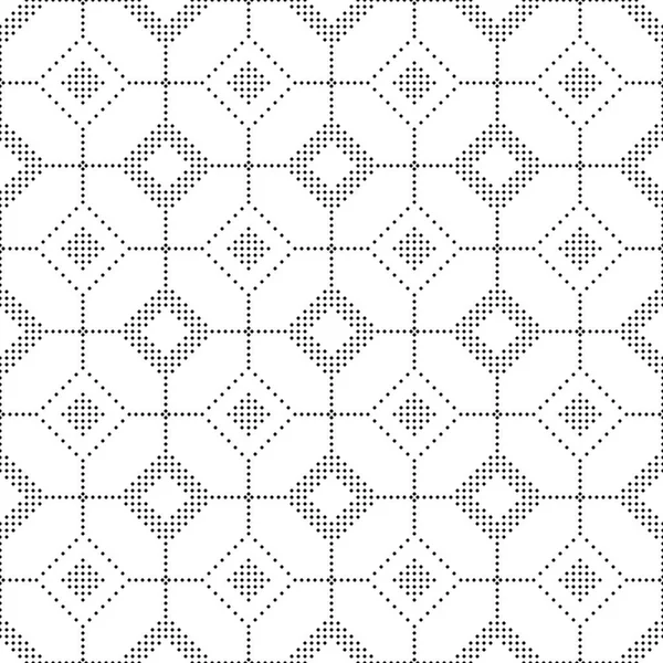 Sorunsuz siyah ve beyaz daire mozaik desen, soyut geometrik nokta Modern arka plan.