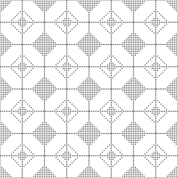 Padrão Mosaico Círculo Preto Branco Sem Costura Abstract Geometric Dots — Vetor de Stock