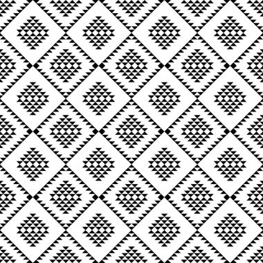 Sorunsuz siyah ve beyaz üçgen mozaik desenleri, soyut geometrik üçgen arka plan.