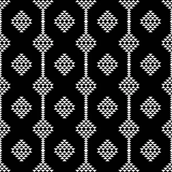 Бесшовные Черно Белые Треугольники Мозаичные Узоры Абстрактный Геометрический Треугольник Фон — стоковый вектор