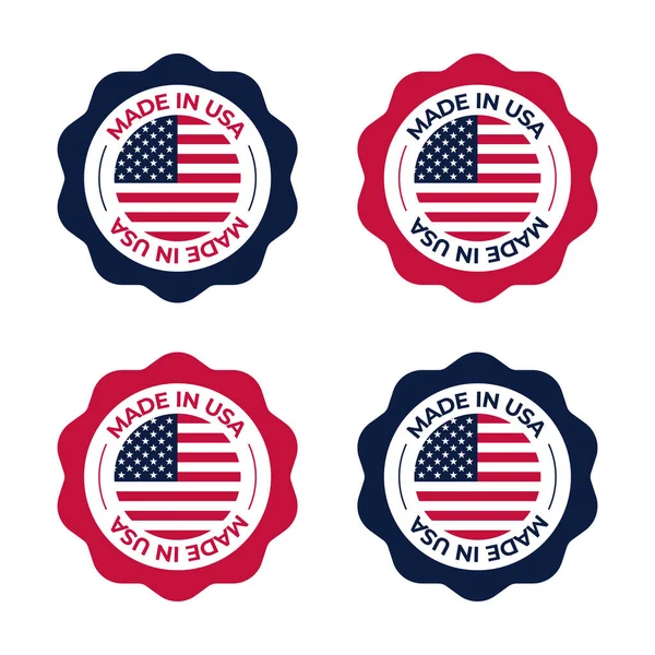 Made Usa Emblema Emblema Design Vetor Ilustração Inspirada Estilo Estados —  Vetores de Stock