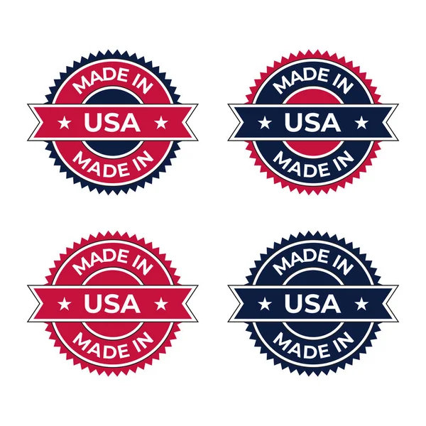 Made Usa Icon Symbol Badge Emblem Vector Illustration Design American — Stock Vector