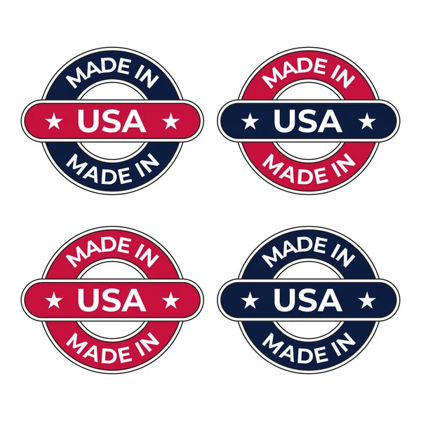 Made Usa Distintivo Emblema Insegne Disegno Vettoriale Illustrazione Business Prodotto — Vettoriale Stock