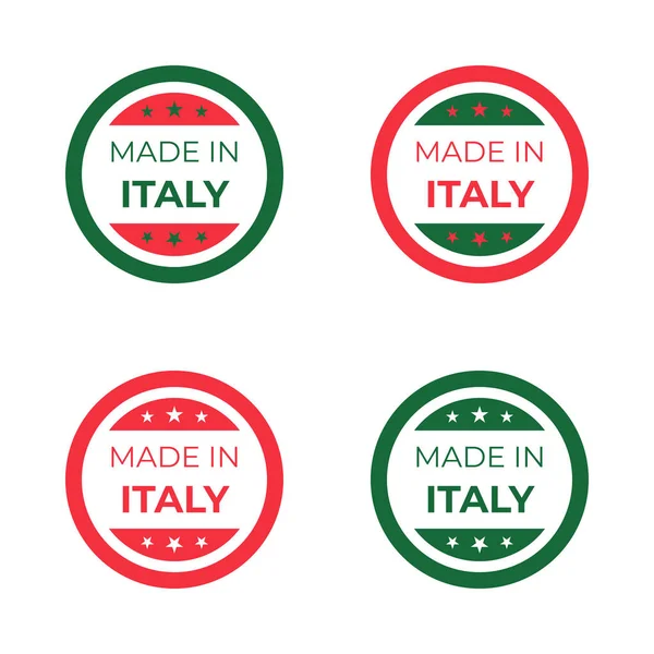 Made Italy Símbolo Signo Vetor Design Ilustração Para Etiqueta Produto —  Vetores de Stock