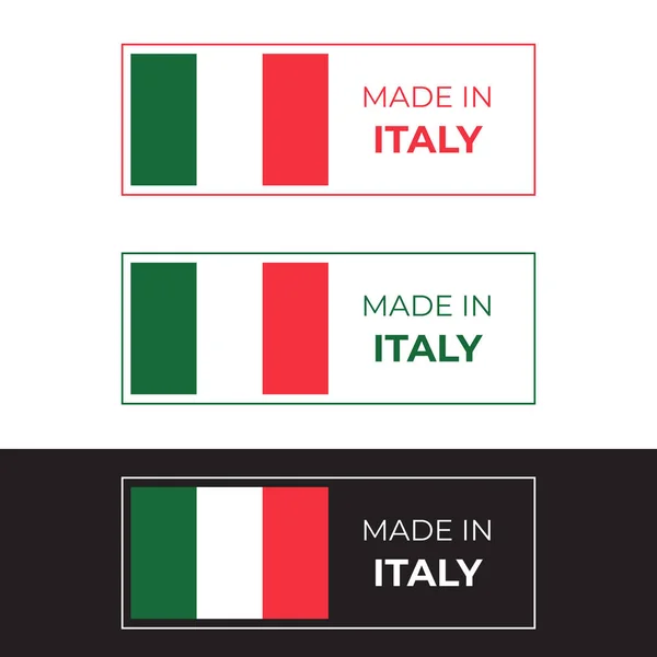 Made Italy Product Label Vector Illustration Design Banner Background Element — Stock Vector