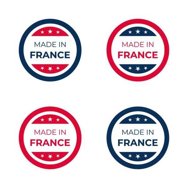 Hecho Francia Símbolo Vector Ilustración Diseño Para Etiqueta Insignia Calidad — Vector de stock