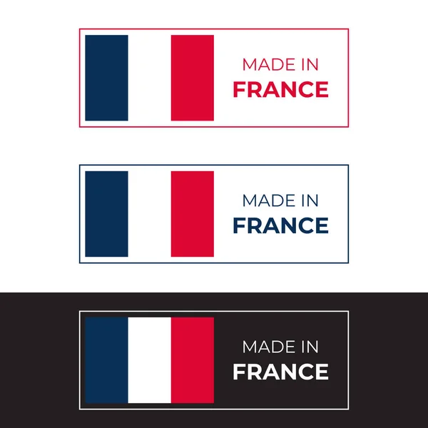 Hecho Francia Ilustración Calidad Garantía Francesa Través Diseño Vectorial Basado — Vector de stock