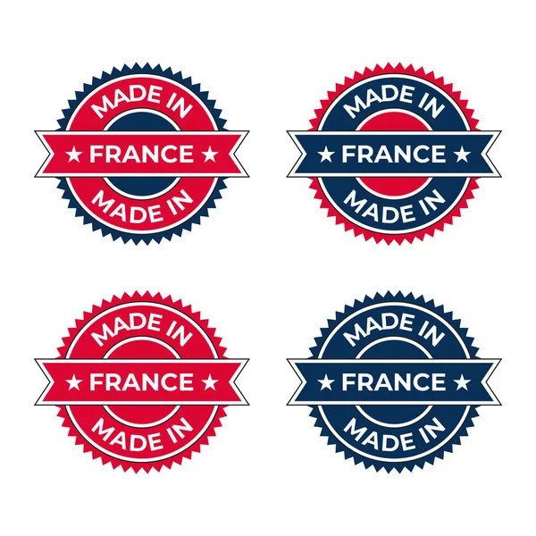 Ilustración Vectores Iconos Fabricados Francia Para Uso Como Diseño Etiquetas — Vector de stock