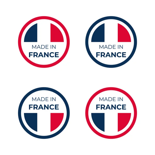 Hecho Francia Ilustración Vectores Signos Para Diseño Etiquetas Distintivos Empresas — Vector de stock