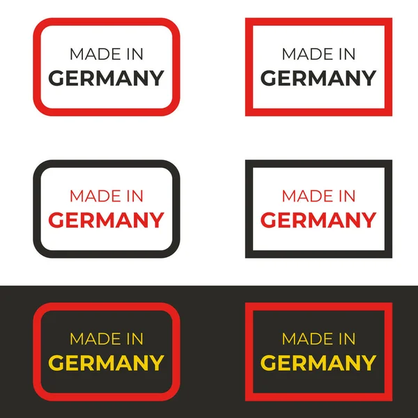 Made Germany Ilustração Design Vetor Texto Emblema Alemão Emblema Fabricação —  Vetores de Stock